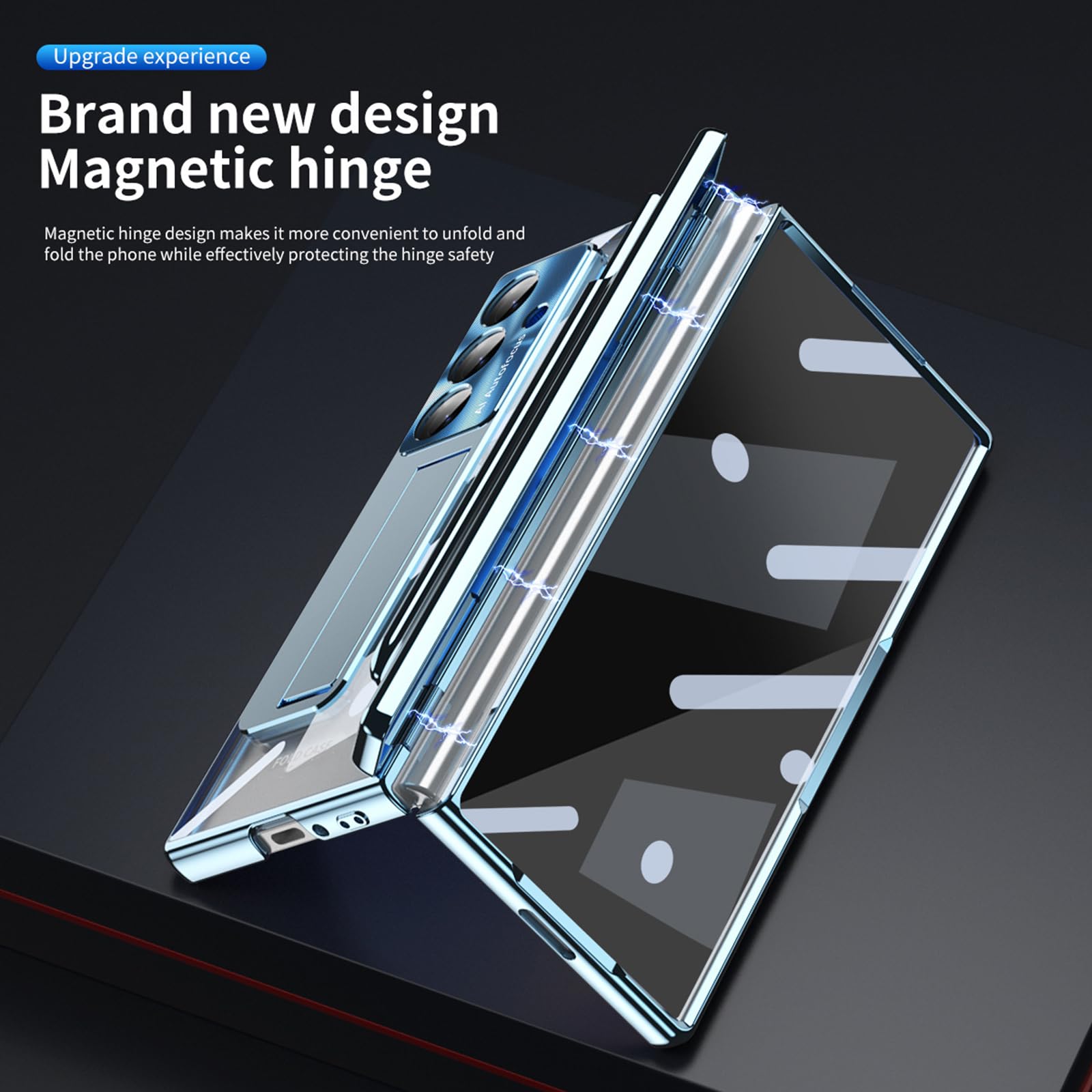 Galvanik Hülle für Samsung Galaxy Z Fold 8 Ultra, Dünne Kristallklar
