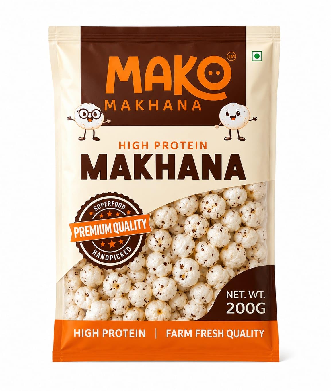 Mako Makhana High Protein Makhana, Slow Roasted, Gluten Free, 100% Natural, Low Calorie, 200g-image-25