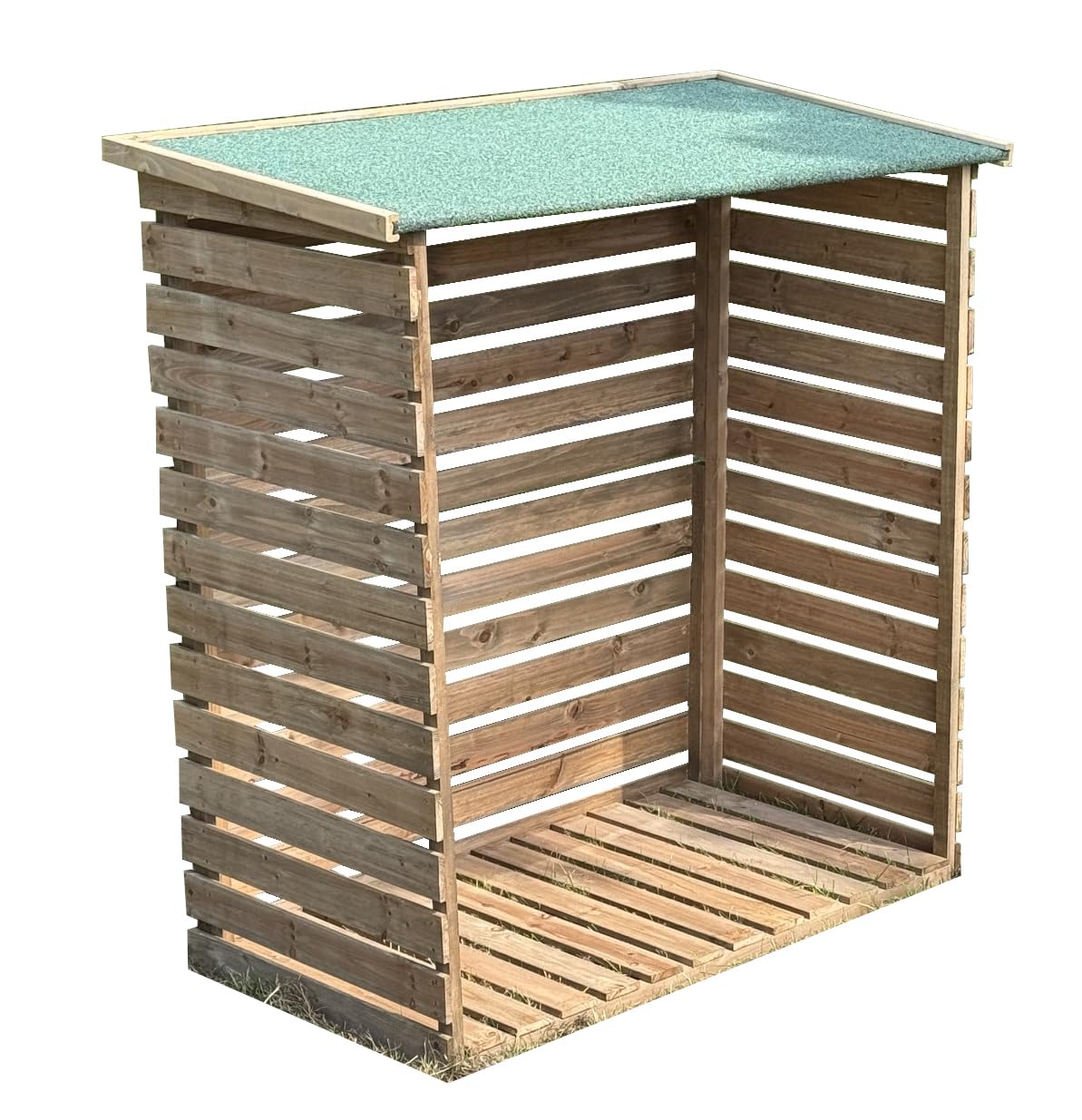 Selections Wooden Log Store Garden Storage Shed with Asphalt Roof