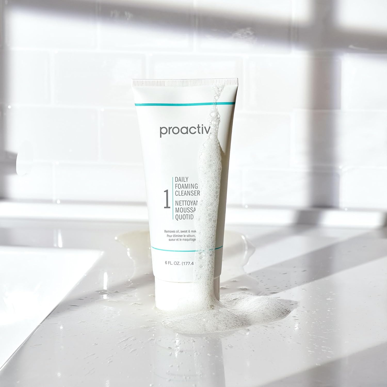 Proactiv Daily Foaming Cleanser for Acne-Prone Skin, Oil & Makeup Remover, Brightening Face Wash, Paraben-Free, Targets Post-Acne Dark Marks, 6 Fl Oz