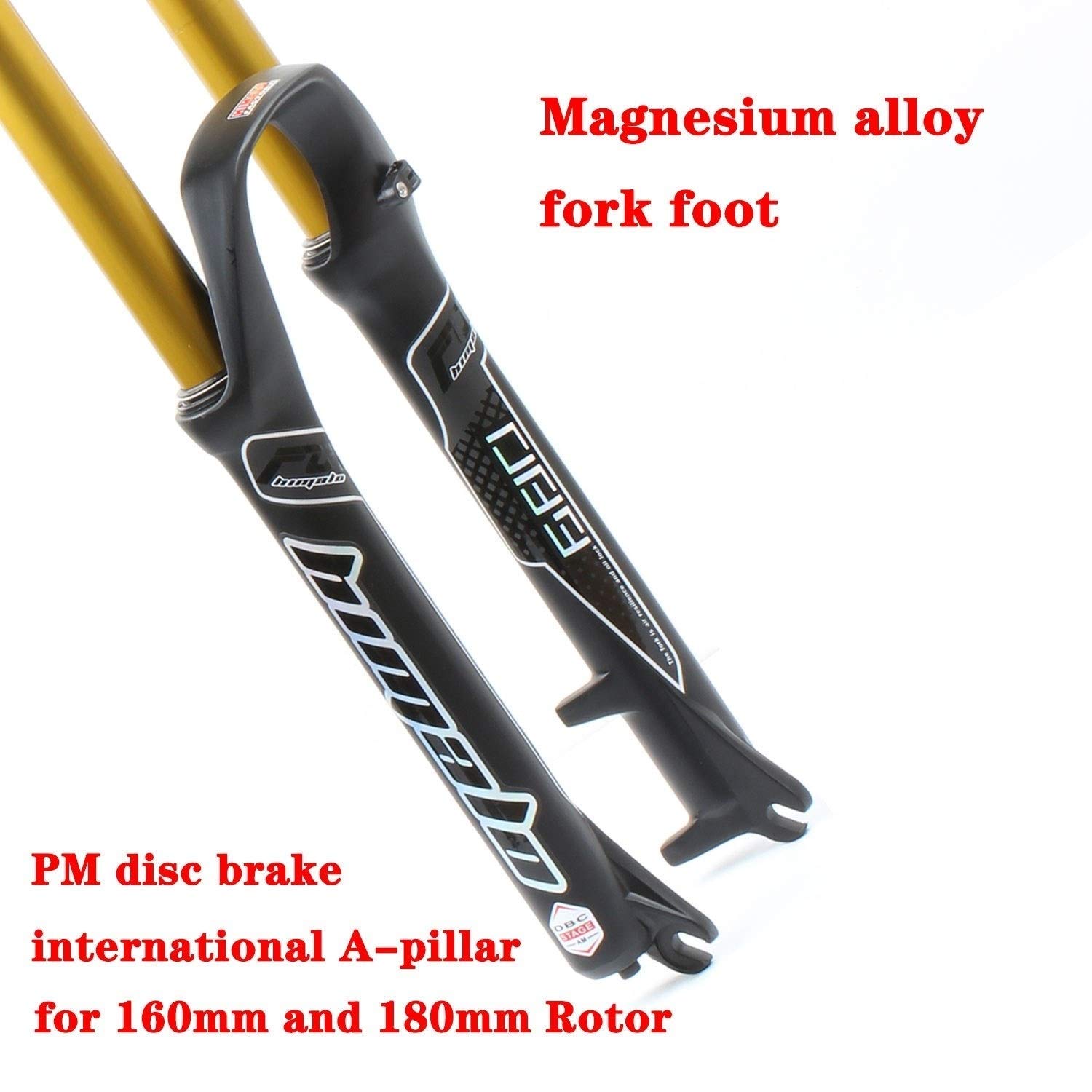 Upanbike - Fourche De Vélo À Contrôle De Fil 27.5/29 Pouces,Axe Pneumatique À Ba