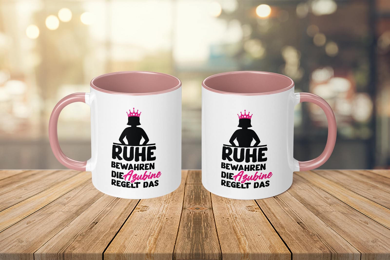 Tasse Mit Spruch „Ruhe Bewahren, Der Azubine Regelt Das Schon“ – Geschenk Zur Ausbildung, 330ml, Schwarz