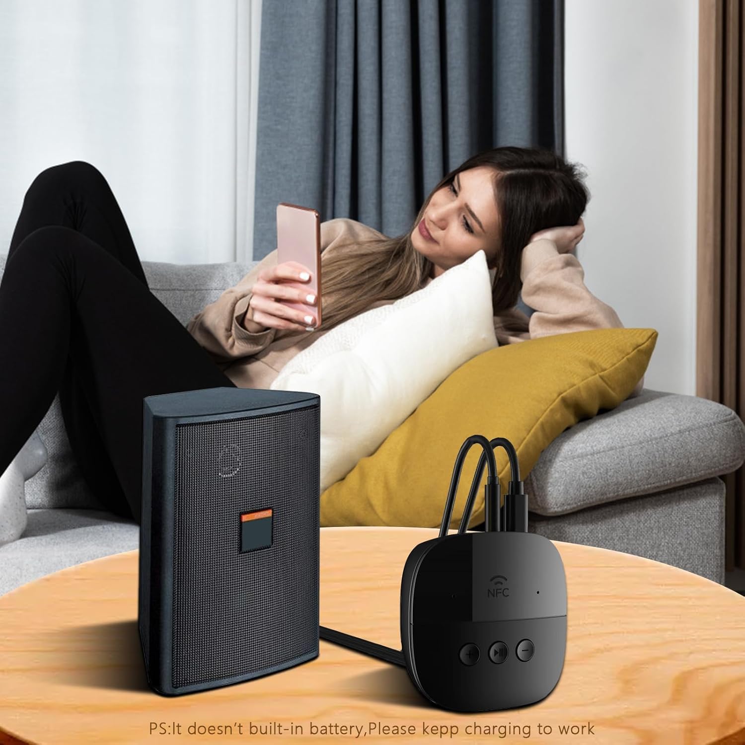 Bezprzewodowy odbiornik audio Bluetooth 5.2 NFC U Disk TF karta 2 RCA 3,5 mm AUX Jack Stereo Music Mic do głośników samochodowych