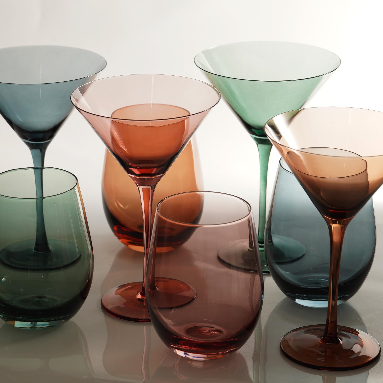 Gnimihz Martini Glasses Set Of 4 - 9 Oz Handmade Crystal Cocktail Glasses, Lead-Free, 7.1 Inches Tall, For Martinis, Cosmopolitans, Gifts - View #2