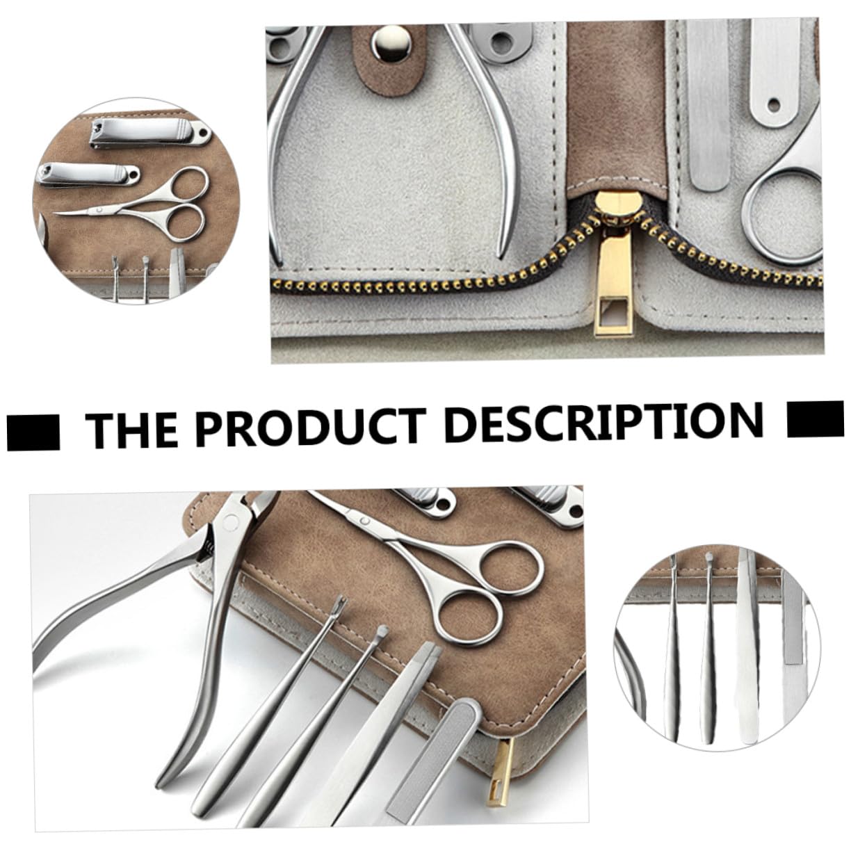 DECHOUS Coupe-ongles Outils de Manucure Professionnels avec Ciseaux à Ongles et Kit de Soin pour Mains