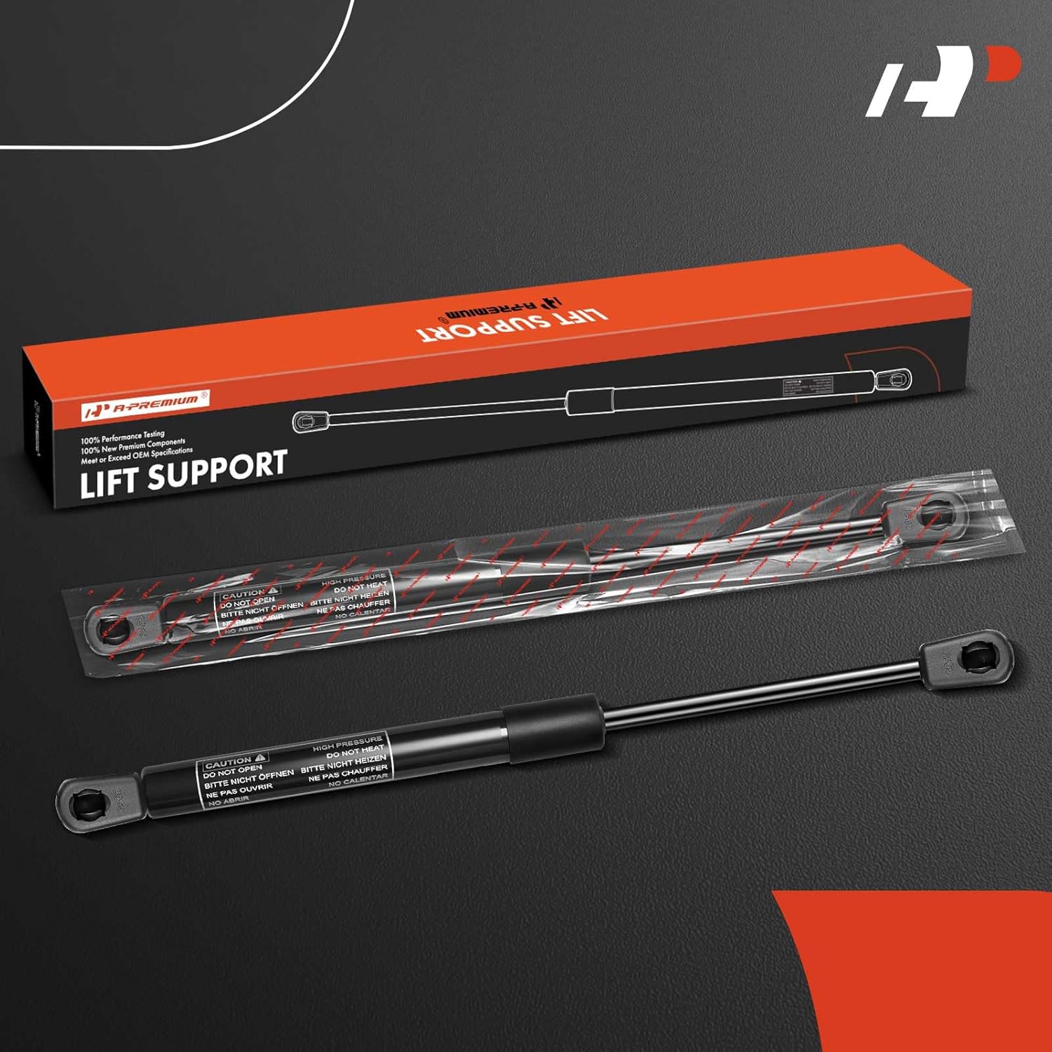 A-Premium Front Hood Lift Supports Struts Shocks Compatible with Select Honda Models - Accord 1998 1999 2000 2001 2002, 2PC Set