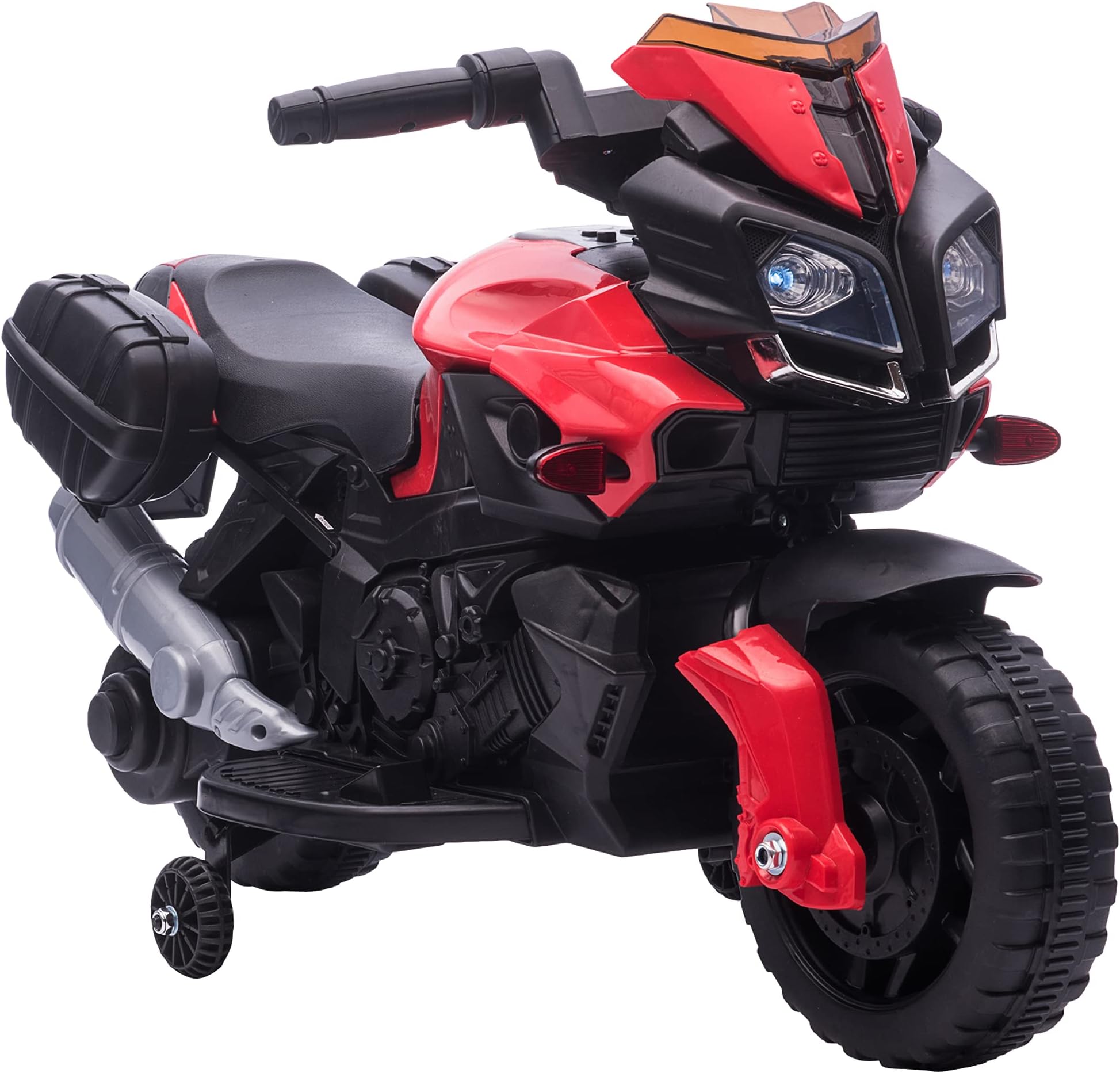 HOMCOM Kids Electric Motorbike 6V Ride on Motorcycle Vehicle w/Lights Horn Sounds for 1.5-4 Years Old Red
