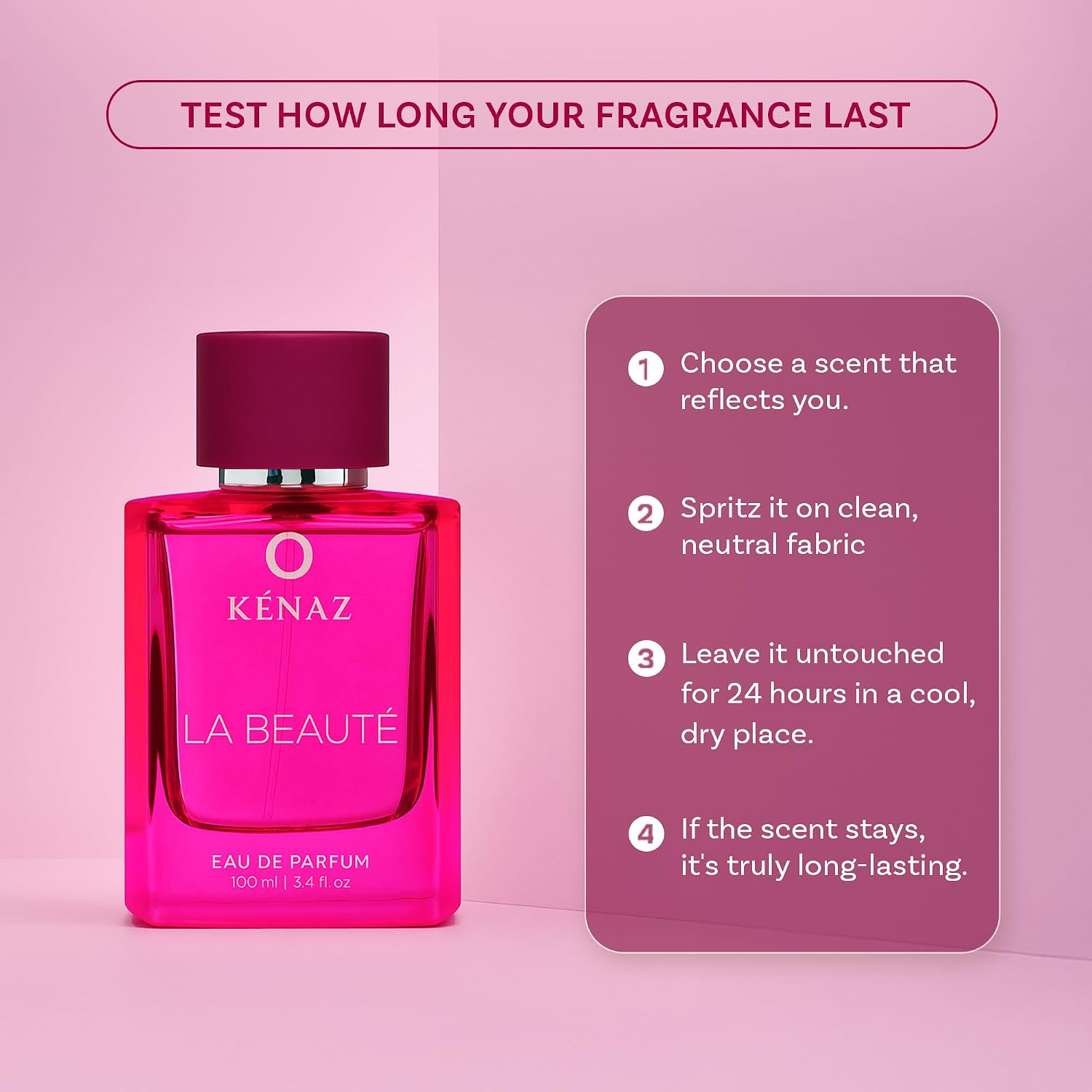 LA BEAUTÉ | Women's Fragrance | Perfume for Women | Floral top note | 100 ml pack | 3.4 Fl. Oz. | Fruity Gourmand fragrance | Gift for Women | Eau de Parfum EDP