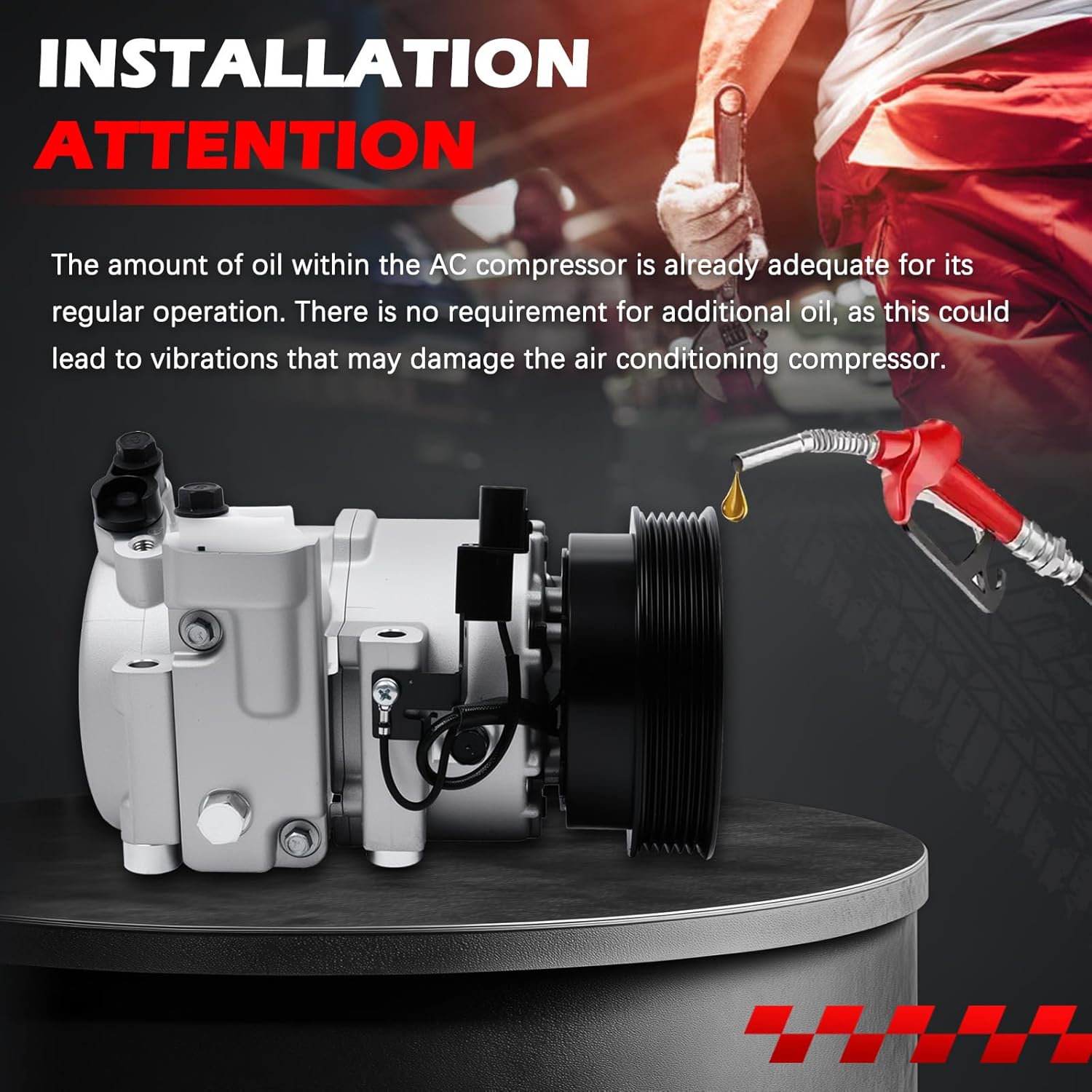 AC Compressor Fit for Forte 2010-2013 L4 2.0L/2.4L, Forte5 2012-2013 L4 2.0L/2.4L, Air Conditioning Compressor with Clutch Replace for 157371, 158371, 977011M130DR