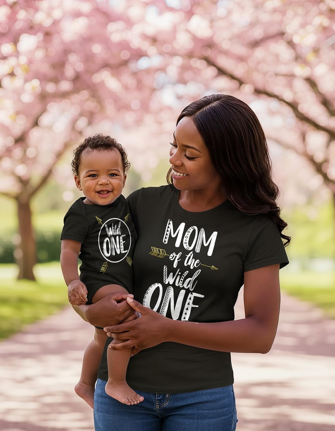 Tstars First Mother's Day Mom and Baby Matching Shirts - Mommy & Me Outfit Set Gift for Mother, New Mama or Grandma