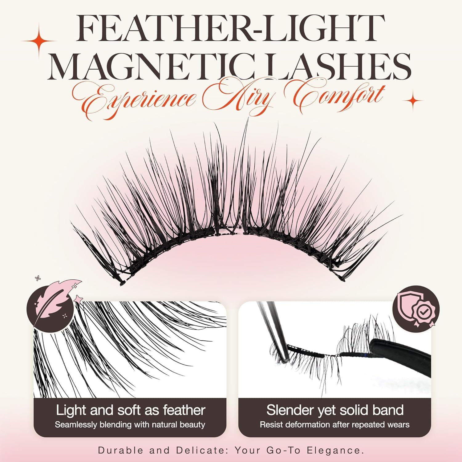 LASHVIEW Magnetic Eyelashes Natural Look, Reusable Magnetic Lashes with Applicator, No Glue Needed, Windproof & Waterproof,Comfort RCM01-1