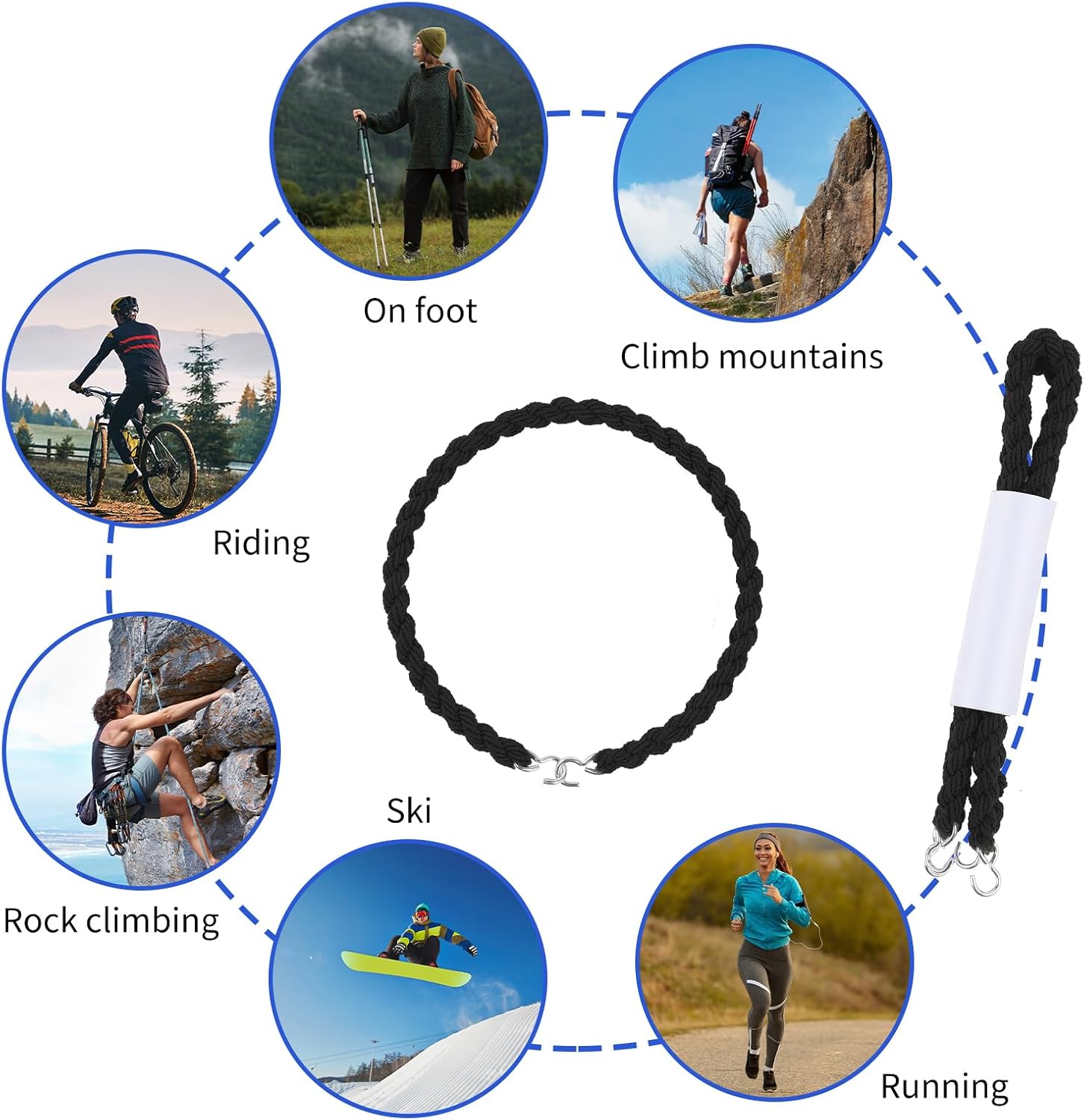 Tyqour 14pcs Boot Blousers Elastic Boot Strap Boot Bands Blousing Straps with Metal Hook for Pants Men and Women