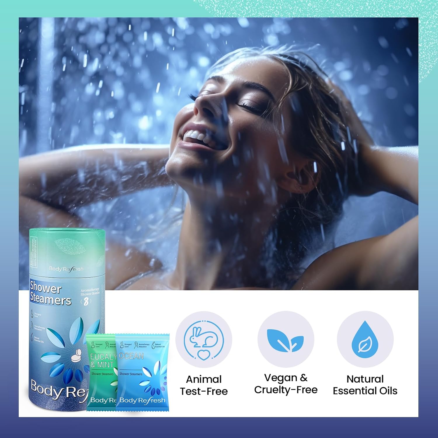 BodyRefresh Shower Steamers Aromatherapy 8 Pack, Shower Bombs with Essentials Oil for Stress Relief, Relaxation, Self Care Home Spa Gifts for Women Men image 2