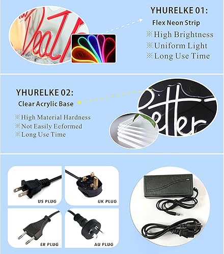 Miniatura 6 de Letreros de neón con texto en inglés God Bless