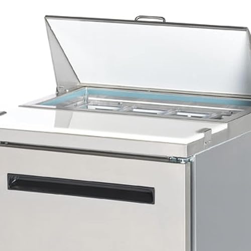 Miniatura 4 de Arctic Air AMT28R - Mesa de preparación de sándwich/ensalada refrigerada de 28 pulgadas, 1 puerta, con base refrigerada, 115 V, color plateado