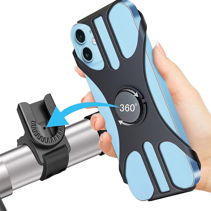 Handyhalterung Fahrrad, Deerfun Universal Handyhalter Motorrad Abnehmbar 360°Verstellbare Fahrrad Handyhalterung für 4,0-7,0 Zoll Smartphone