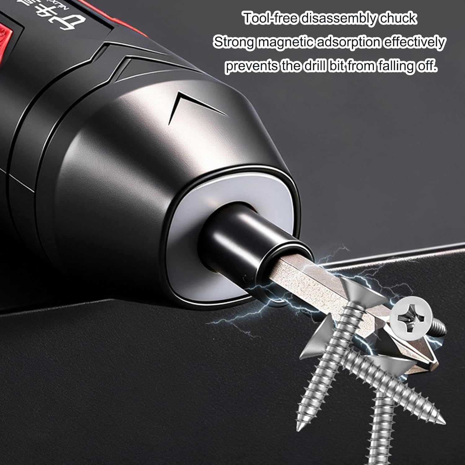Professional Electric Screwdriver Featuring 4 Speed Torques Control Ergonomic Grip Design Power Drill Bit Set