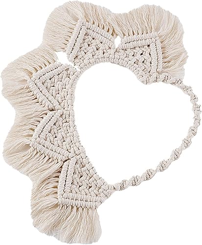 Miniatura 1 de Tapiz de macramé de corazón nórdico, flecos tejidos para decoración de fondo de dormitorio