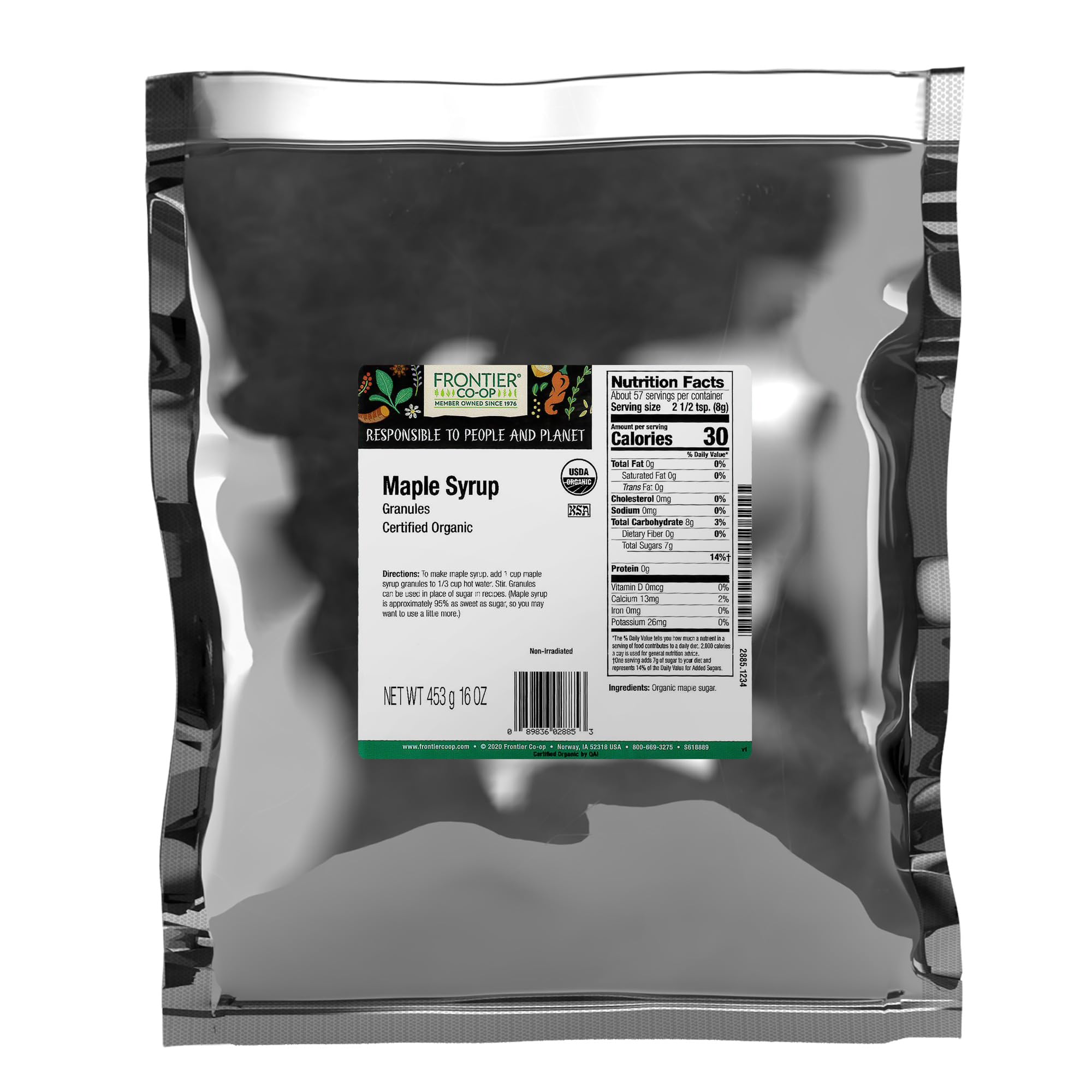 Amazon.com : Frontier Co-op Maple Syrup Granules, Certified