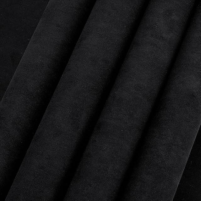 OLYCRAFT 100x43cm Black Imitation Leather Book Binding Cloth Bookcover Velvet Surface with Paper Backed Book Cloth Close-Weave Book Cloth for Book Binding Velvet Box Making DIY Crafts