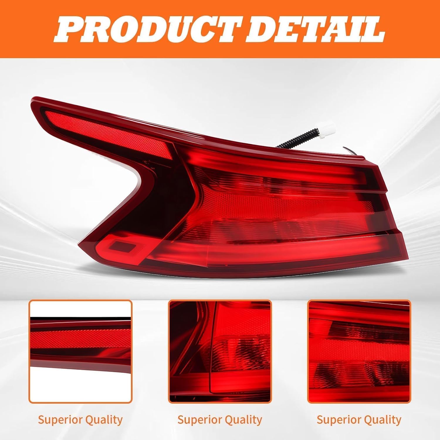 Driver Side Tail Light Assembly Compatible with Maxima 2016 2017 2018 Rear Tail Lamp Taillight 26555-4RA1A NI2804104 (Left)