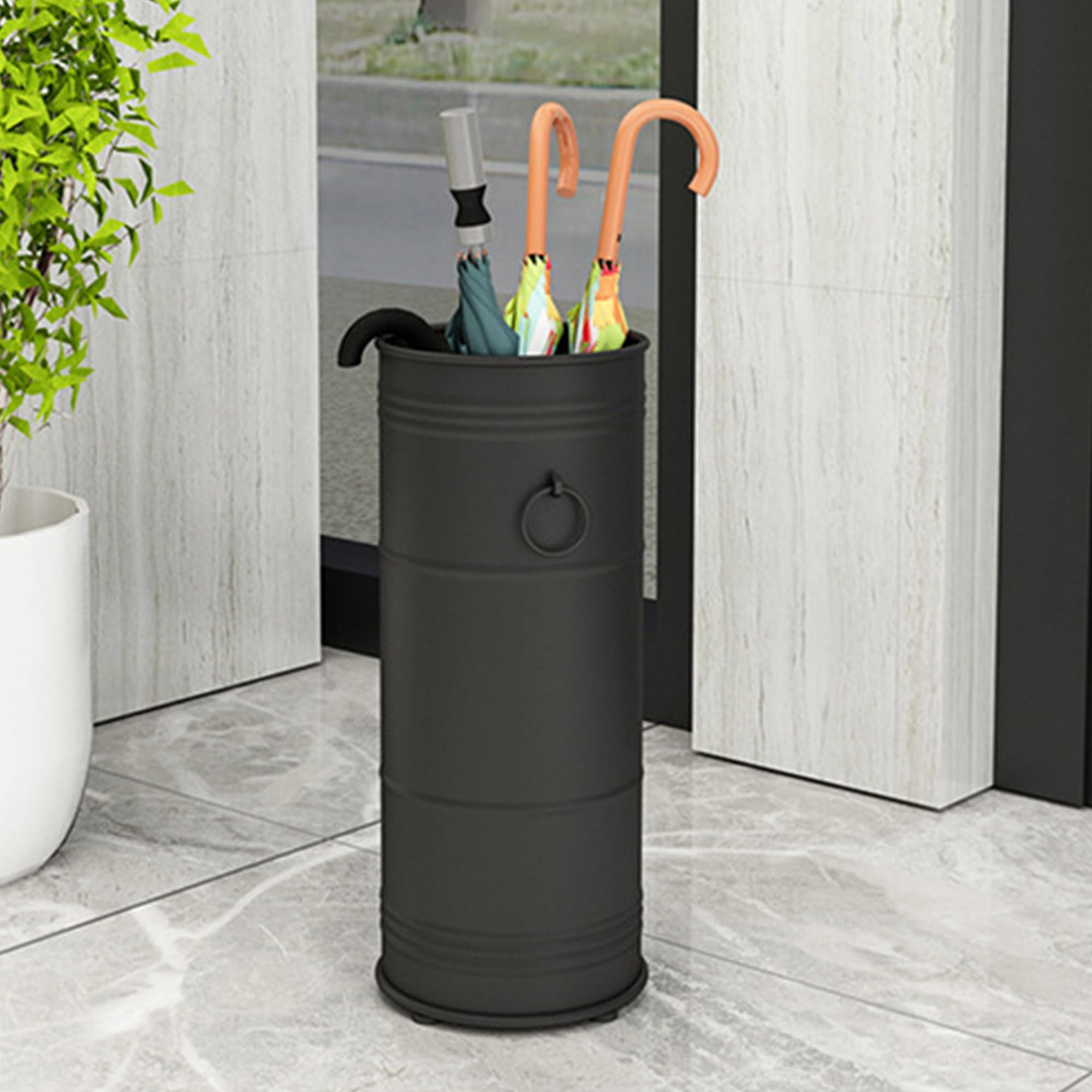 Amazon｜傘立て 傘バケツ 直径22×高さ51cm 丸型 約12本収納 折り畳み傘