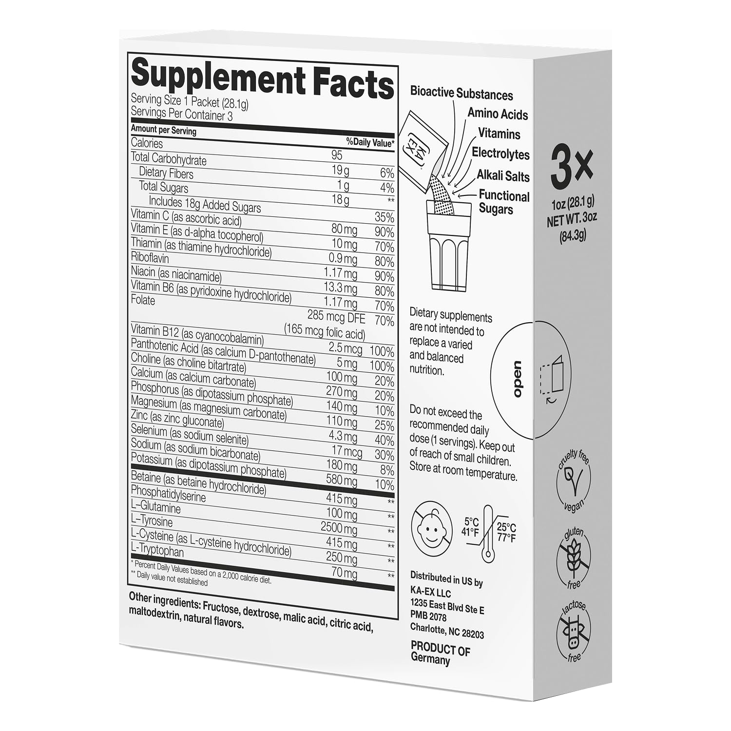 KA EX Cortisol Stress Reducer+ Powder, Post-Workout Recovery (3 Pack) — Amazon image 2