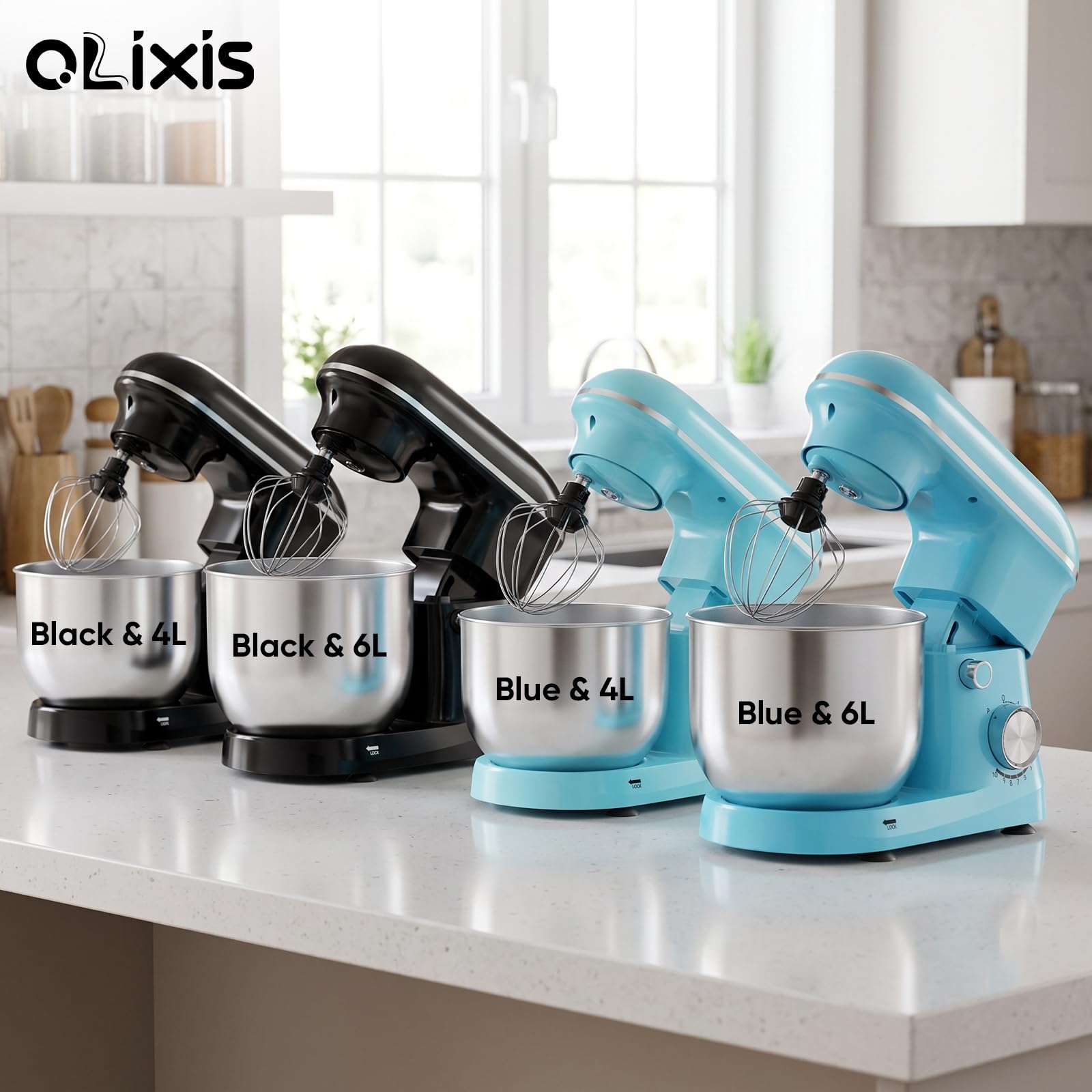 OLIXIS 6.3 Qt Stand Mixer, 10-Speed Tilt-Head Electric Mixer for Baking view 7