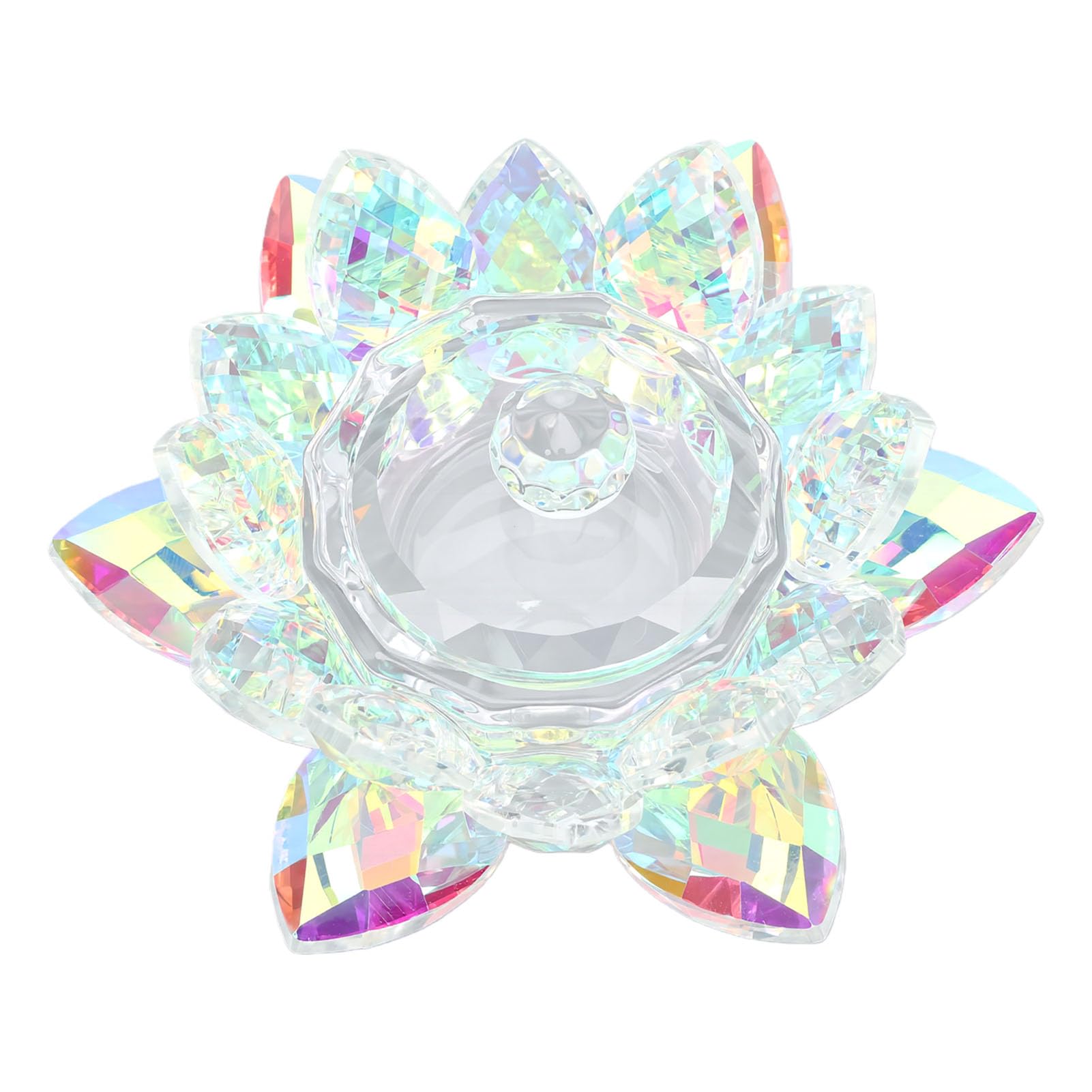 Plato Dappen con forma de flor de vidrio transparente de 11cm para mezclas de manicura