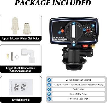 Water Softener Control Valve, Time Clock Control Valve for Water Filter Softener Resin Tank 9''-11'' Diameter 110V 3W