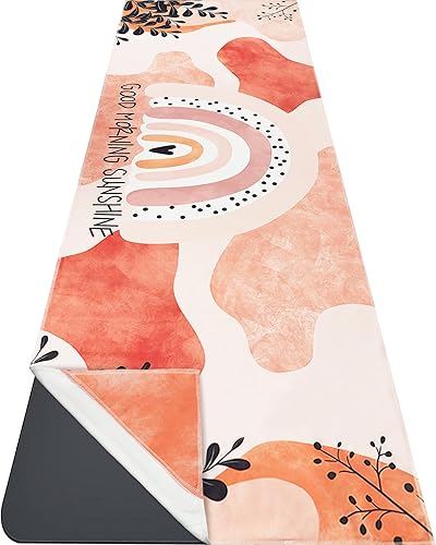 Miniatura 12 de Toalla para esterilla de yoga con bolsillos en las esquinas, toallas de yoga de microfibra para yoga caliente, antideslizantes, absorben la humedad,