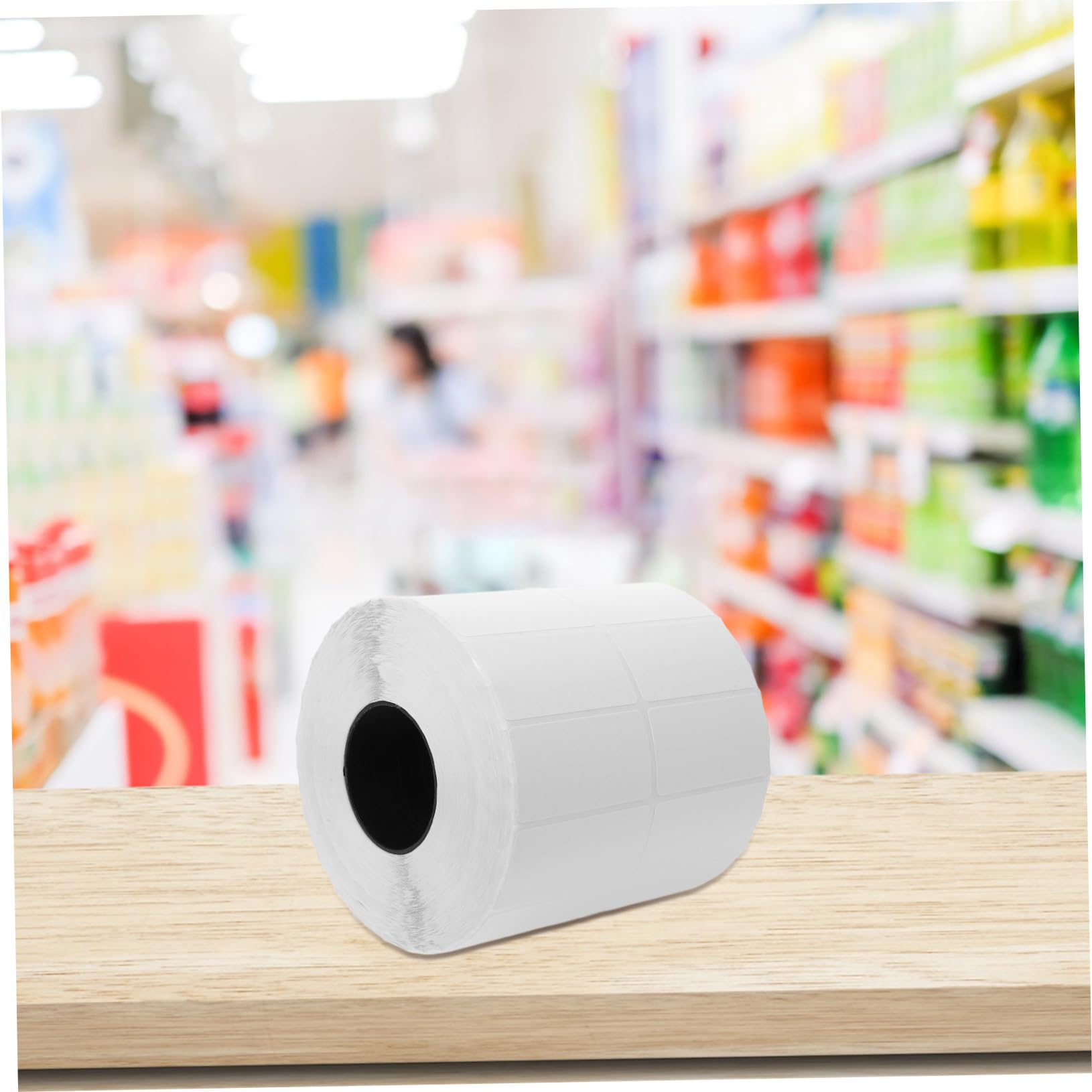 Mikikit Etichette Adesive in Rotolo per Alimenti Carta Rame Resistente e Scrivibile Etichette Bianche per Contenitori Bottiglie e Congelatore Autoadesive e Facili da Applicare