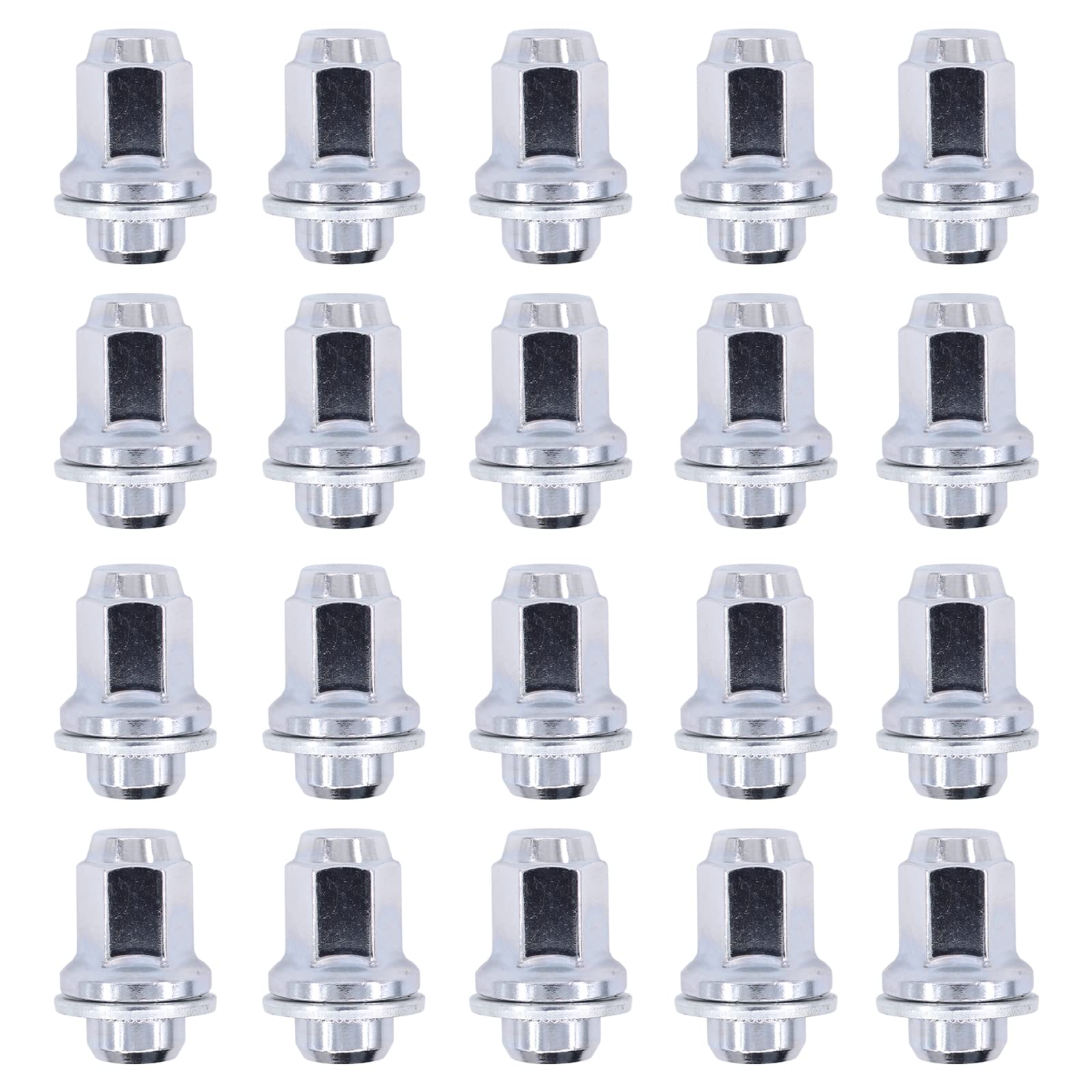 HouYeenM12x1.5 Wheel Lug Nuts for J-aguar XF Series 2009 On Silver Pack of 20