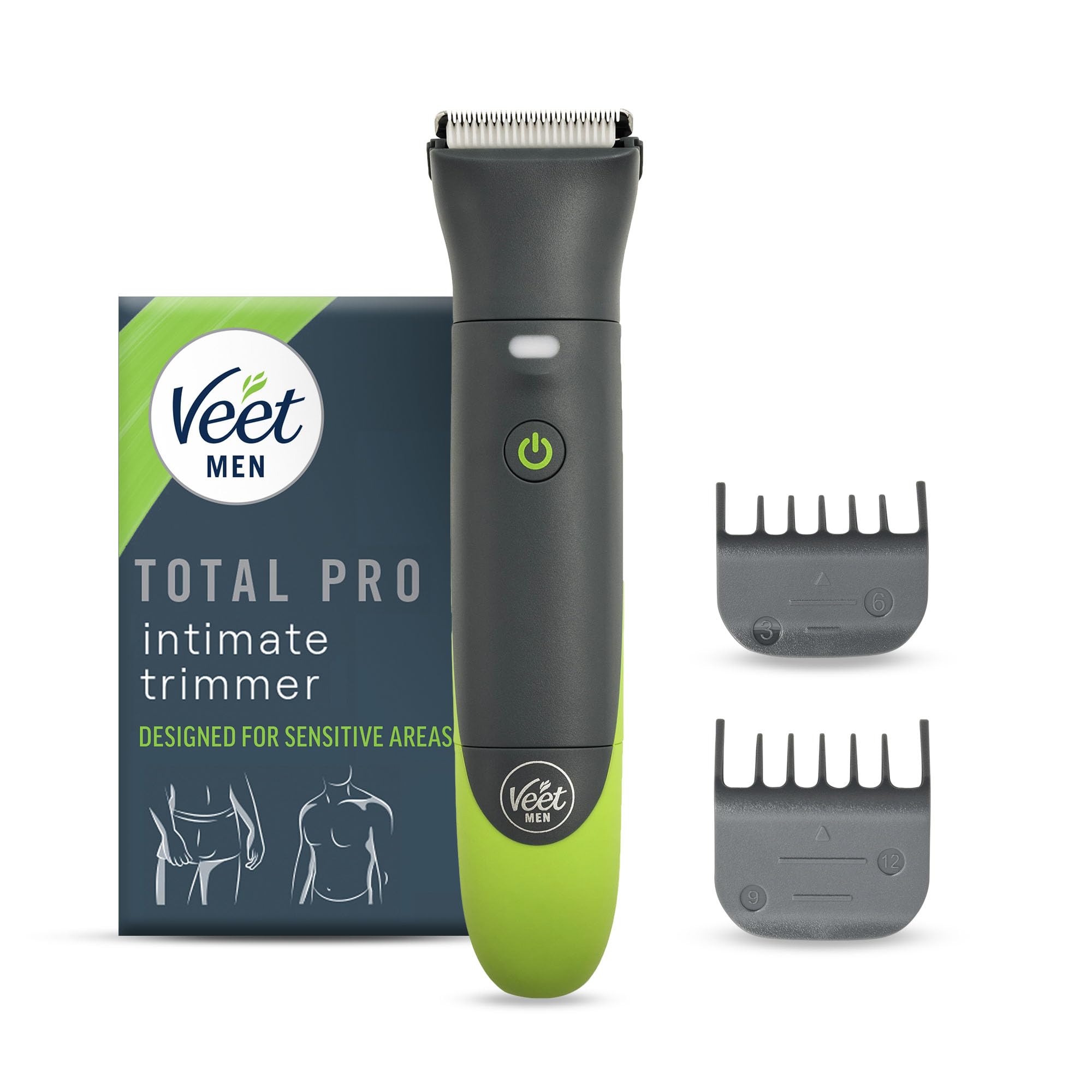 Veet Men Intimate Trimmer, Designed for Sensitive Areas, Pubic areas, Body