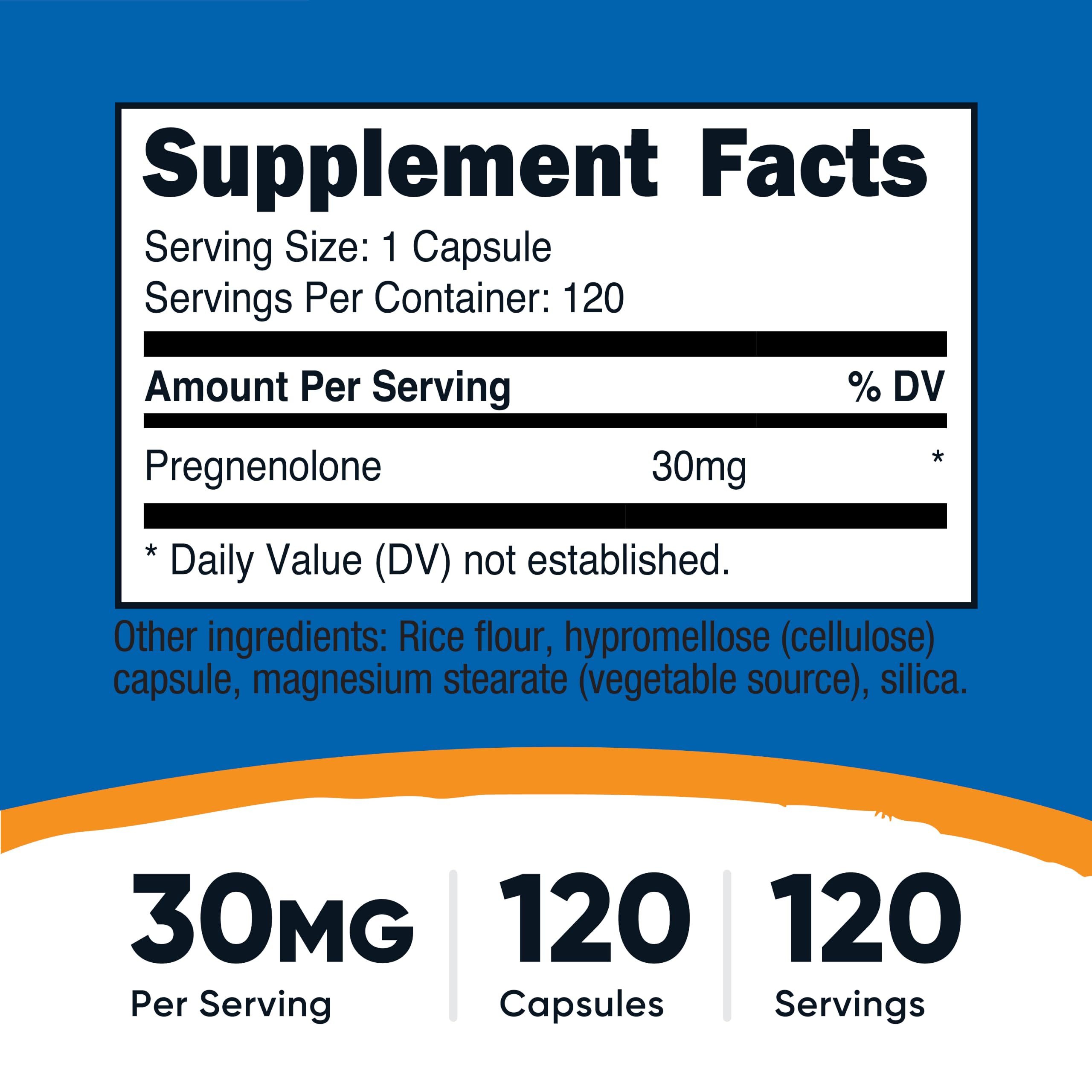 Nutricost Pregnenolone 30mg, 120 Capsules, Gluten-Free, Vegan Capsules — Amazon image 2
