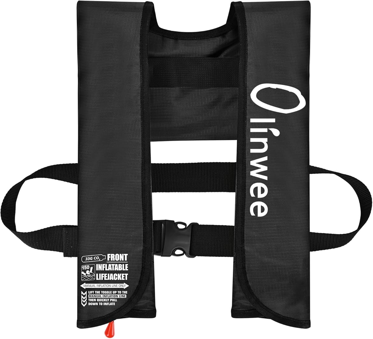 Adult Automatic Inflatable PFD Jacket, Adjustable and Lightweight Water Sports Vest for Kayak SUP Paddleboarding Boating Sailing Fishing (Buoyancy is Greater Than 150 N)