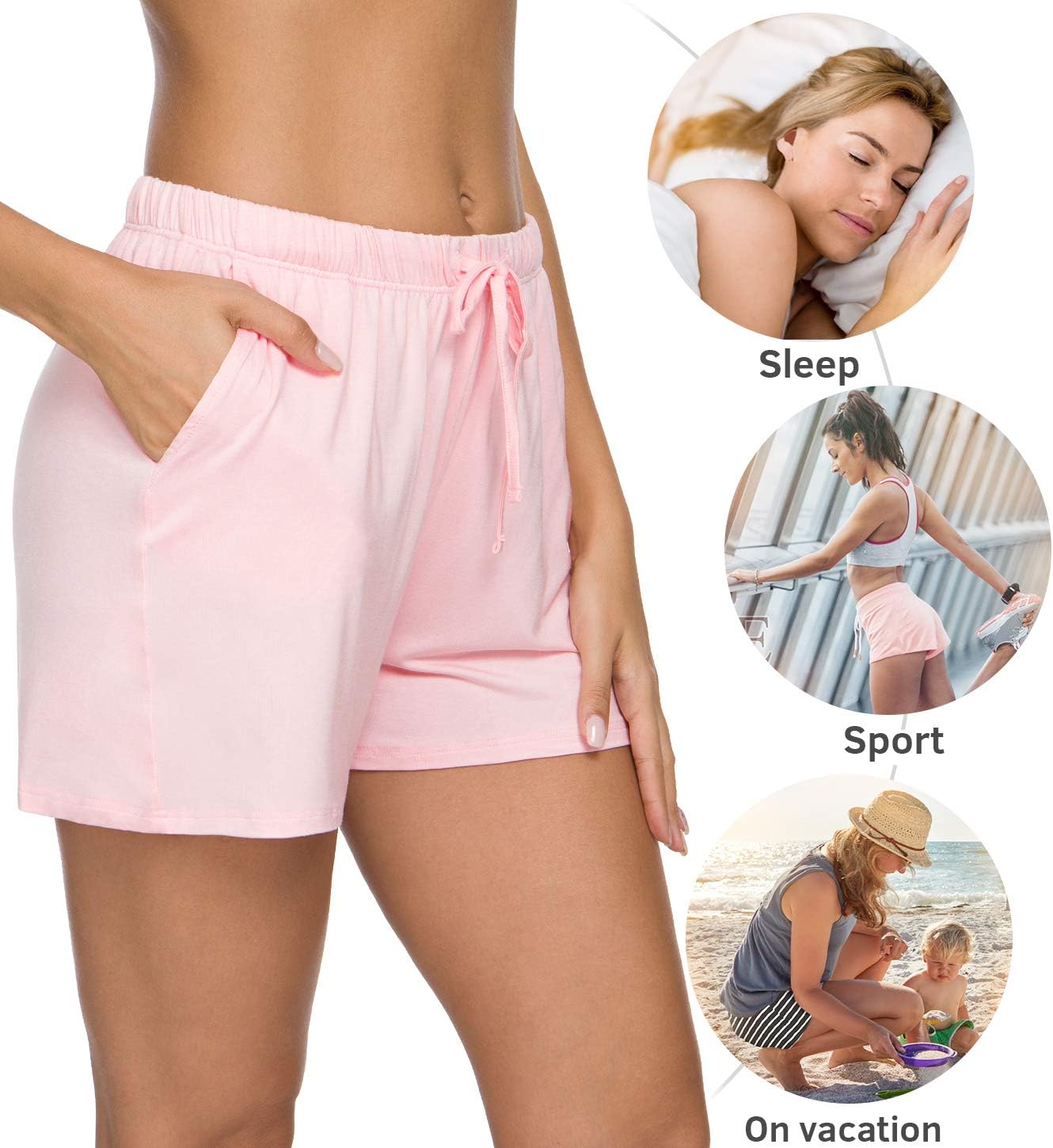 Orrpally Pajama Shorts Womens Lounge Short Sleep Shorts Pajama Bottoms - Image 3