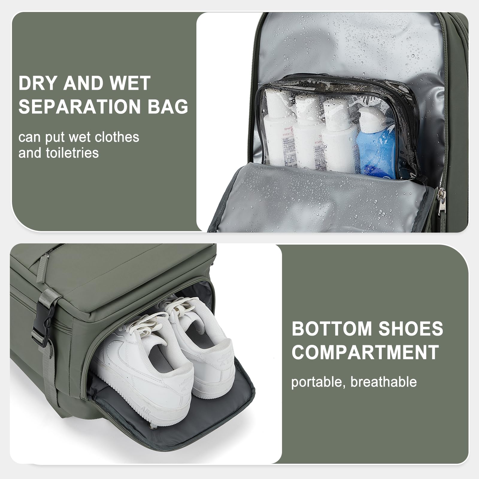 HPLQQ Zaino Bagaglio a Mano Borse da Cabina per Ryanair 40x20x25 Zaino Aereo Zaino da Viaggio donna, Borsa da Viaggio aereo Impermeabile 14 Pollici Zaino Casual Porta PC