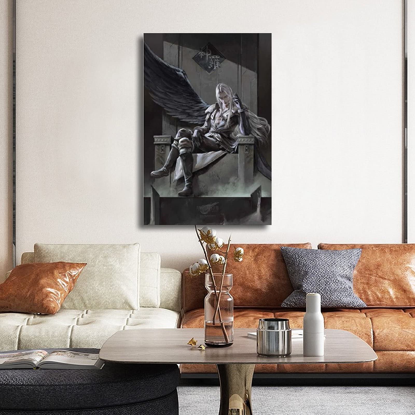 バレット【ネイチャーズ７】高級額縁★Printed in Canada BDHGG Final Fantasy 7 Remake Sephiroth Fan Art Poster