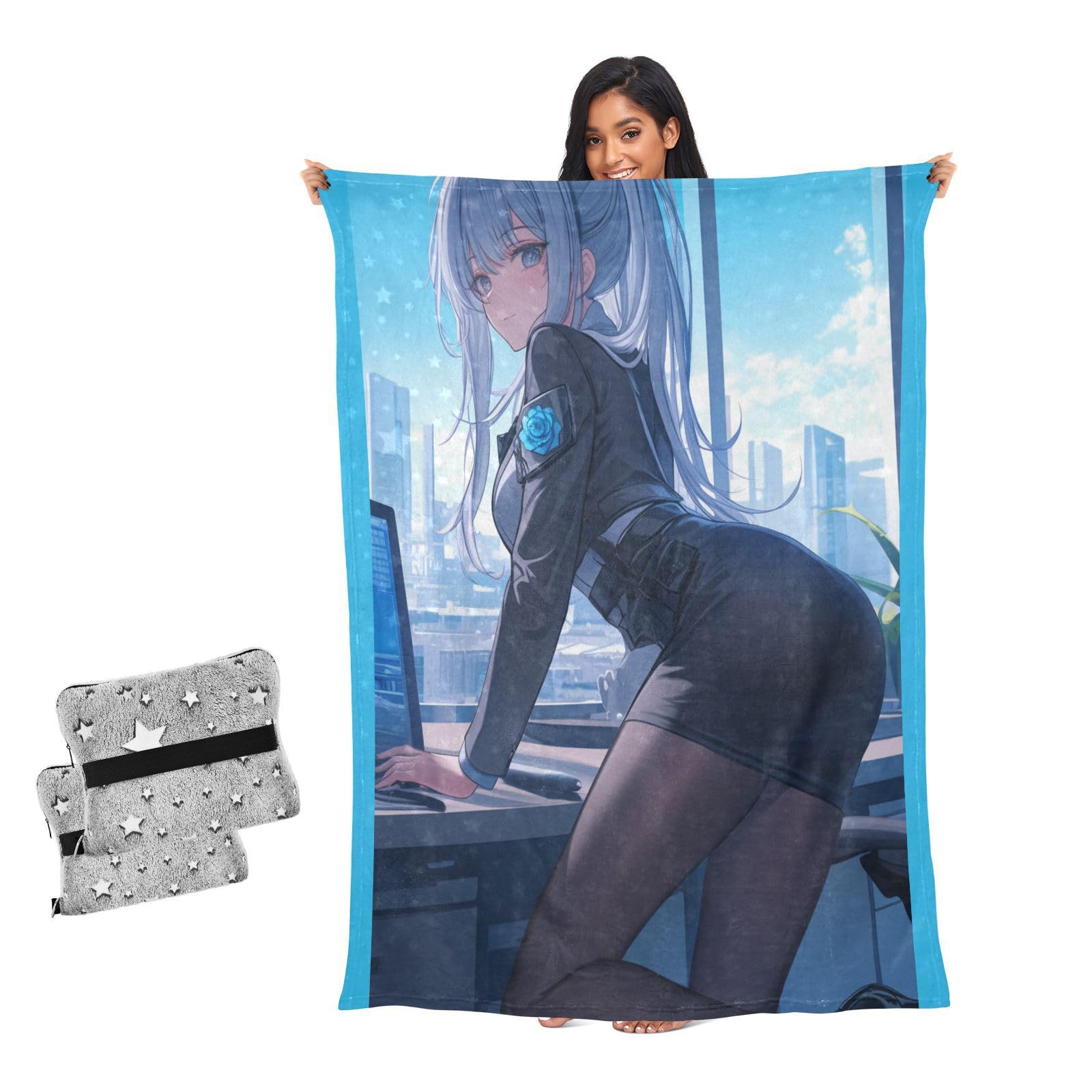 Couverture douce motif renard : l'idée cadeau femme et homme idéale pour Noël