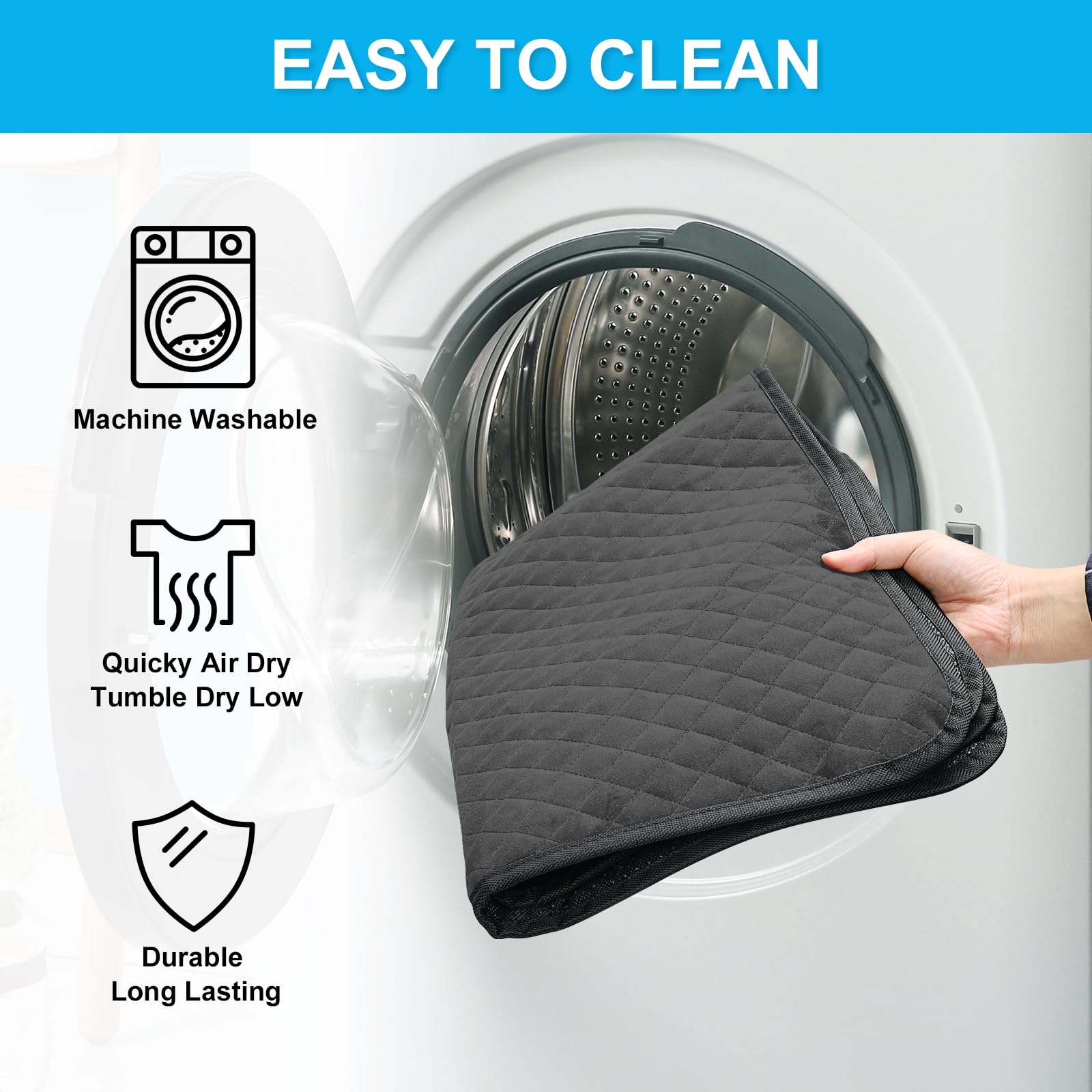 Aulase Chew Proof Dog Crate Bed Pad, Enhanced