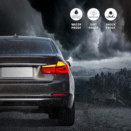 Miniatura 10 de YUANZHENG Luces traseras secuenciales LED para BMW F30 F80 320i 328i 335i Sedan 6 generación 2013 2014 2015 2016 2017 2018 con DRL de fibra óptica