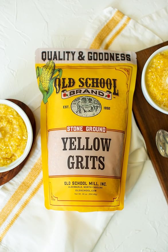Old School Brand Stone Ground Yellow Corn Grits Maíz Molido 30 oz miniatura 4