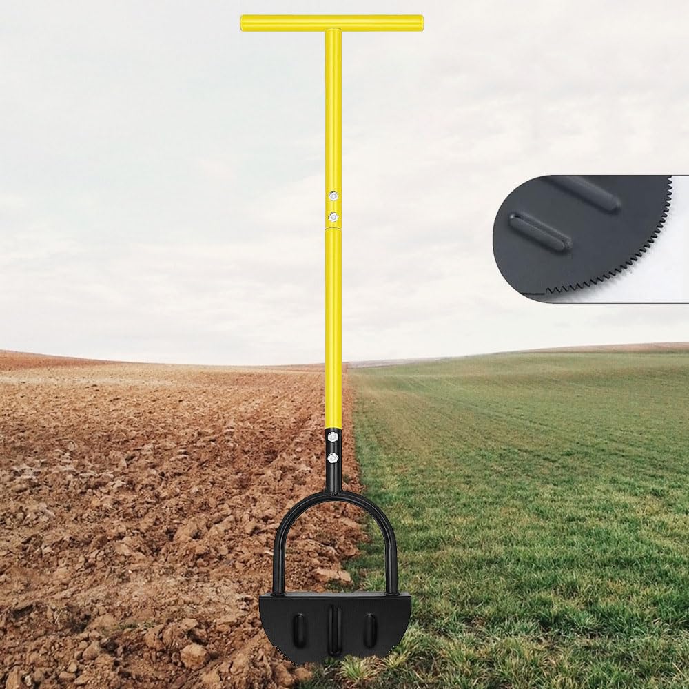 Narzędzie do krawędzi zębów piły, narzędzie do krawędzi trawnika, krawędź półksiężyca z uchwytem, ręczna łopata do zębów piły do wydajnego koszenia trawnika, do