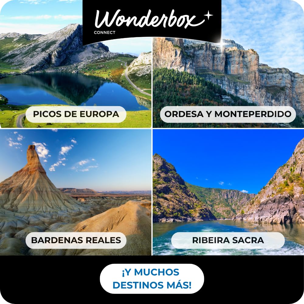 WONDERBOX – Cofre Regalo Escapada de desconexión - 1 Noche para 2 Personas - Escapada para Parejas - Regalar experiencias - Hoteles en Plena Naturaleza para desconectar y Descubrir España