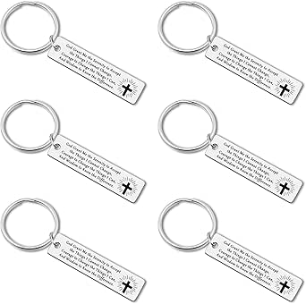 Amazon.com: 6PCS Christian Bible Verse Keychain Inspirational Religious ...