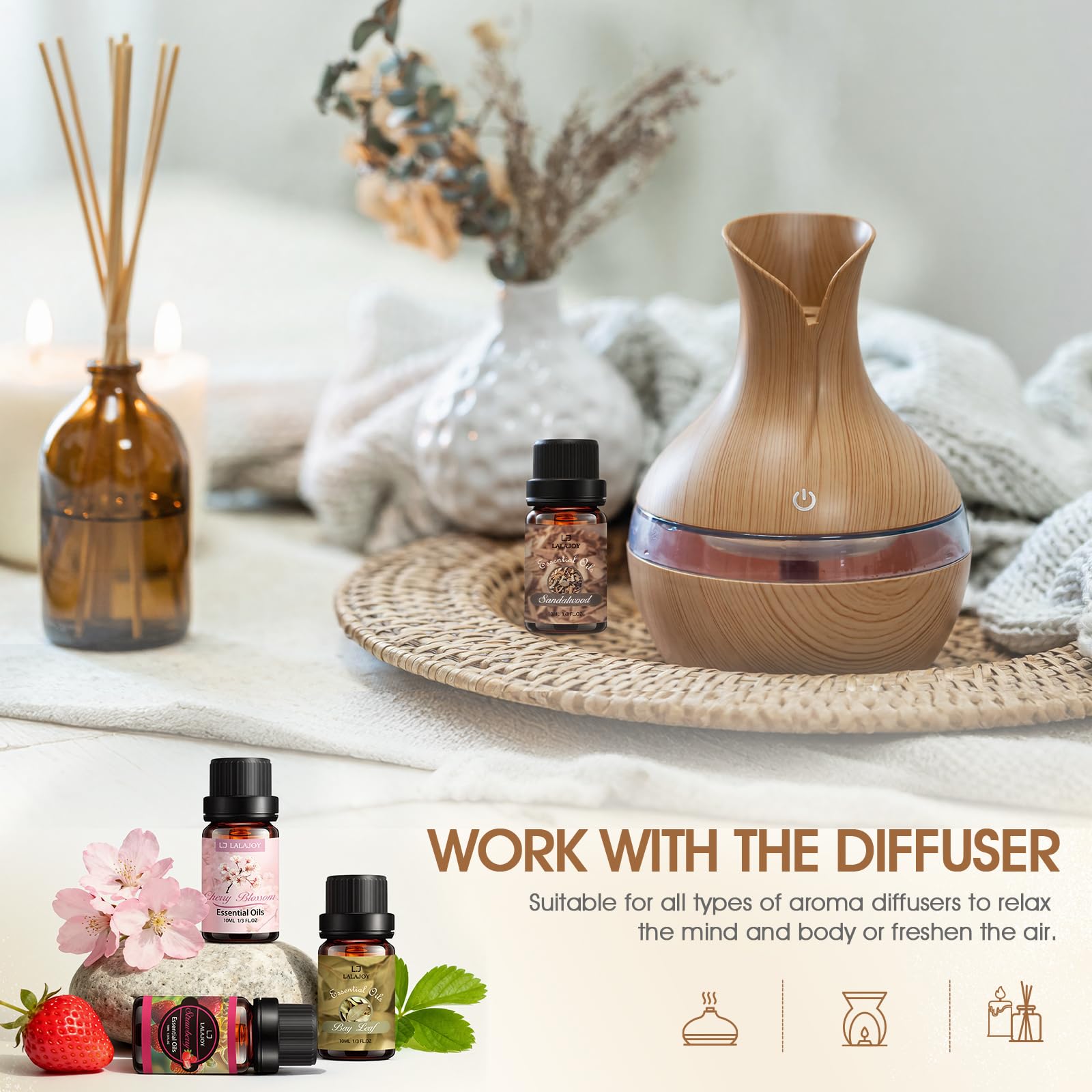 Ätherische Öle Set - 40 * 10 Ml Ätherische Öle für Diffusor, 100% Natural Reines Natürliches Duftöl-Set für Massageseife, Kerzen, Badebomben, Heimpflege, Aromatherapie, Luftbefeuchter, Geschenke
