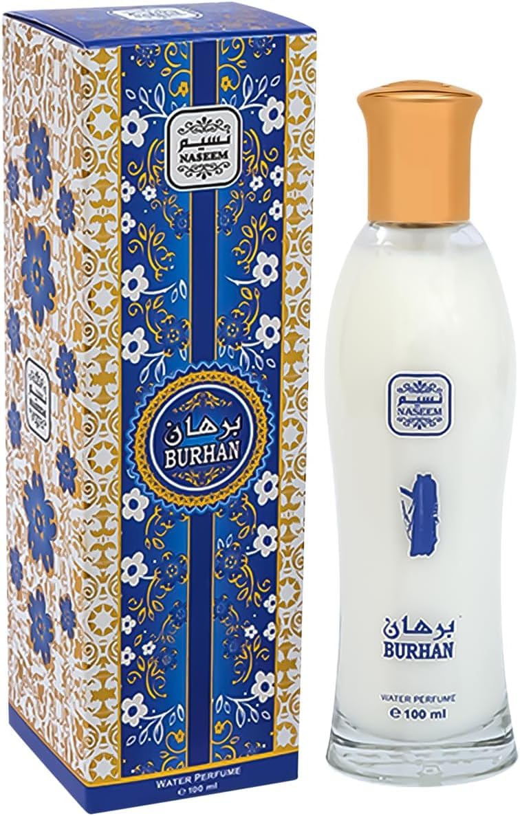 Burhan Aqua Perfume 100ml - Premium Alcohol-Free Scent, Gentle on Skin, Long-Lasting Water-Based Fragrance for Men & Women, for Special Occasions
