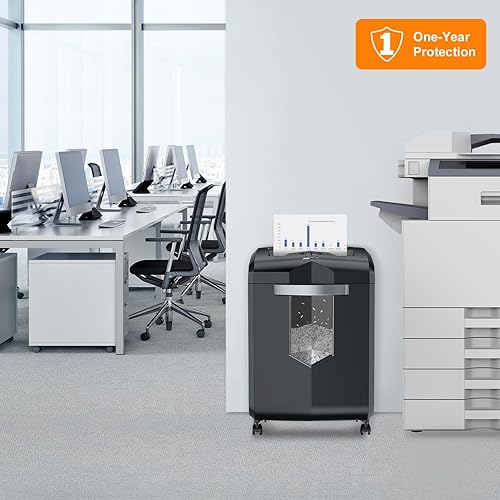 Miniatura 23 de bonsaii - Trituradora de papel/de correo de alta seguridad para hogar/oficina, corte transversal, resistente, antiatascos, 18 hojas, 60 minutos