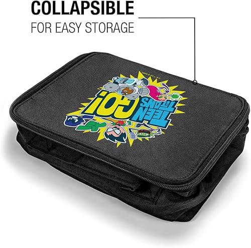 Miniatura 4 de LOGOVISION Teen Titans Go Logo And Characters Burst - Lonchera de lados suaves con aislamiento térmico - Bolsa de almuerzo reutilizable para trabajo